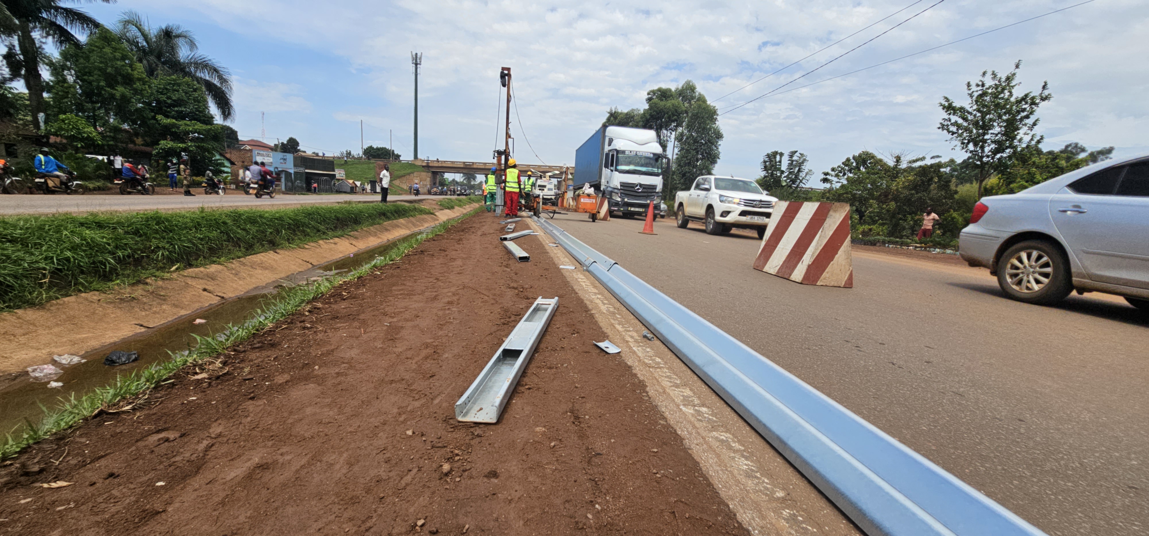 Guardrail Installation — Kampala Northern Bypass