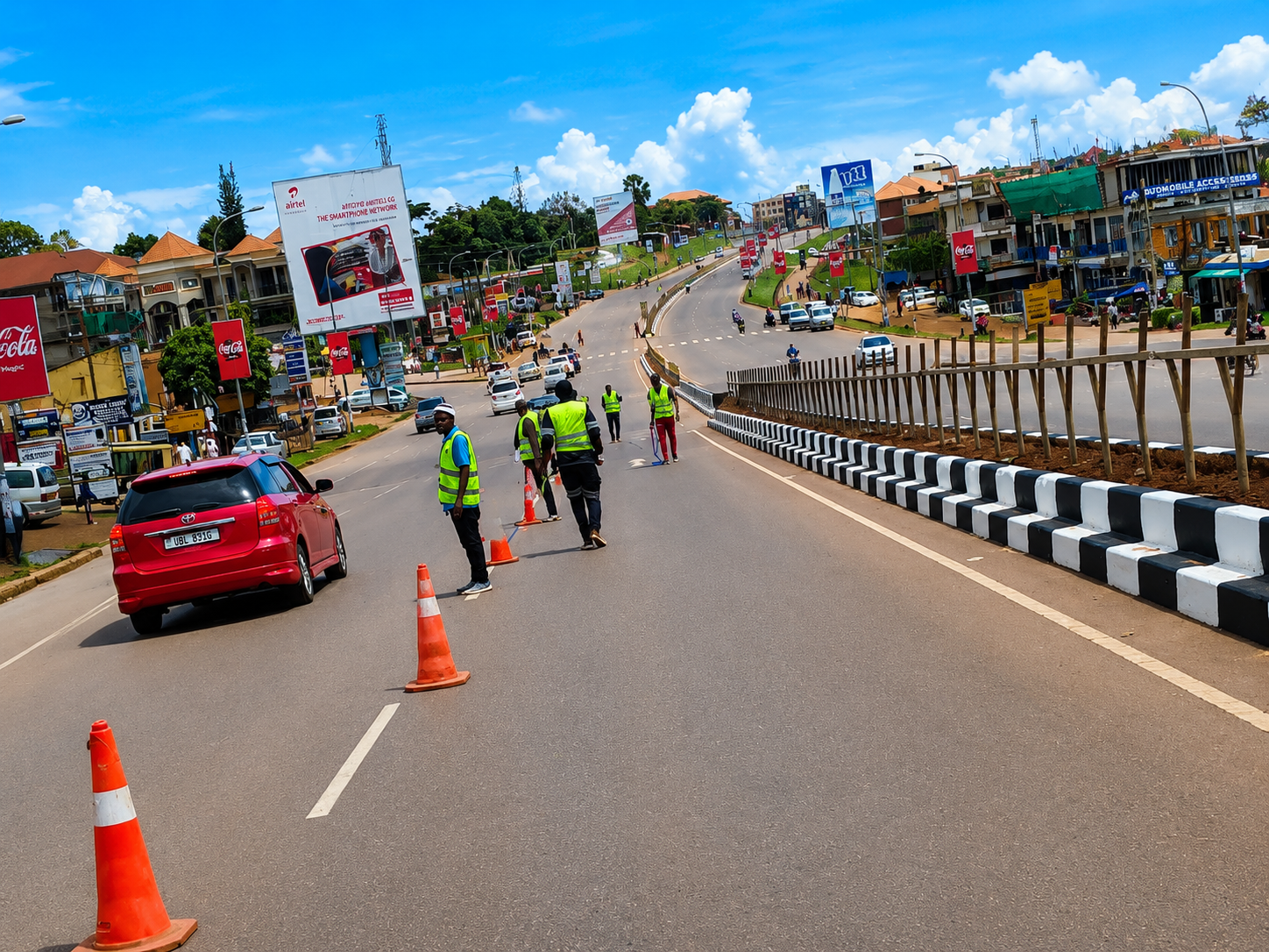 Road Marking — Entebbe Airport Road